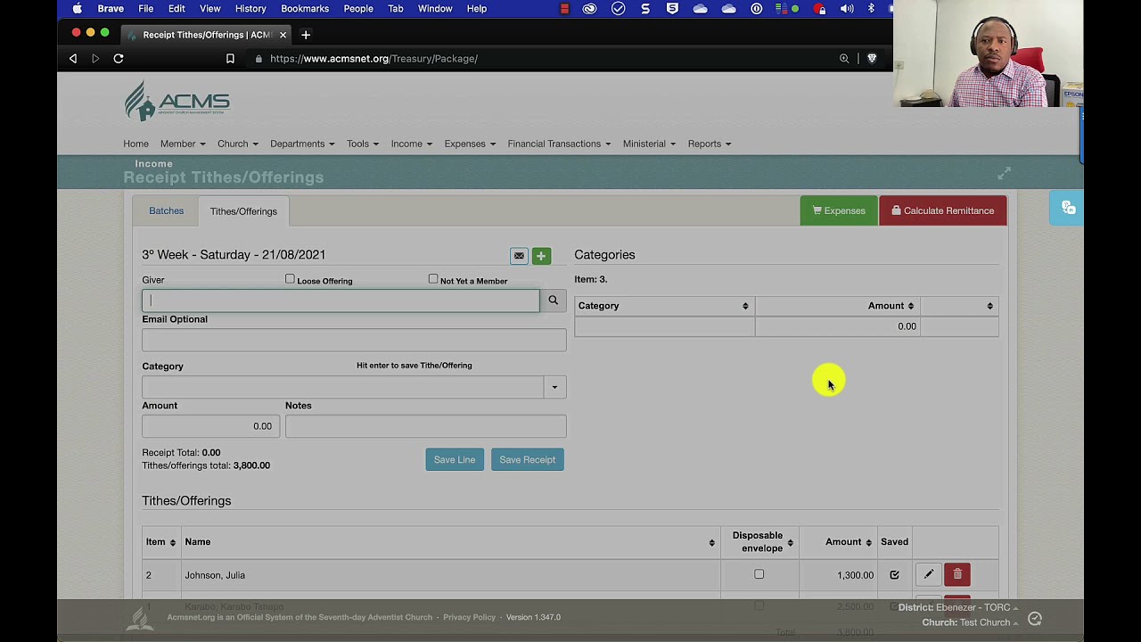 Why is there a balance in my Receipted Cash?