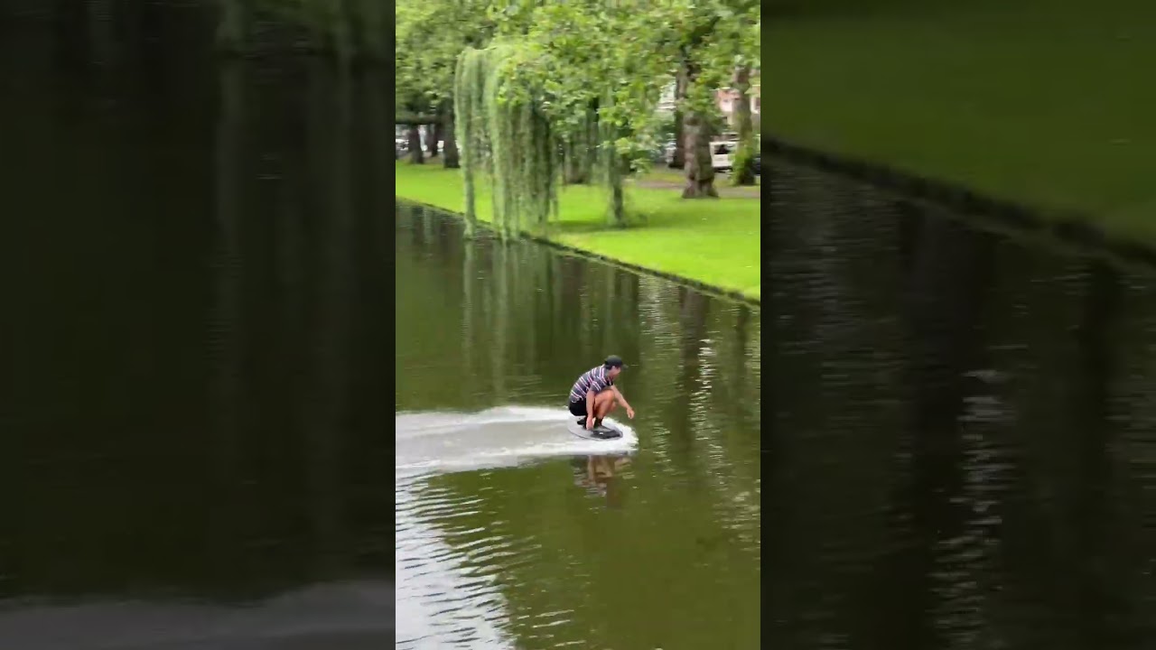Crossing canals #skimboarding