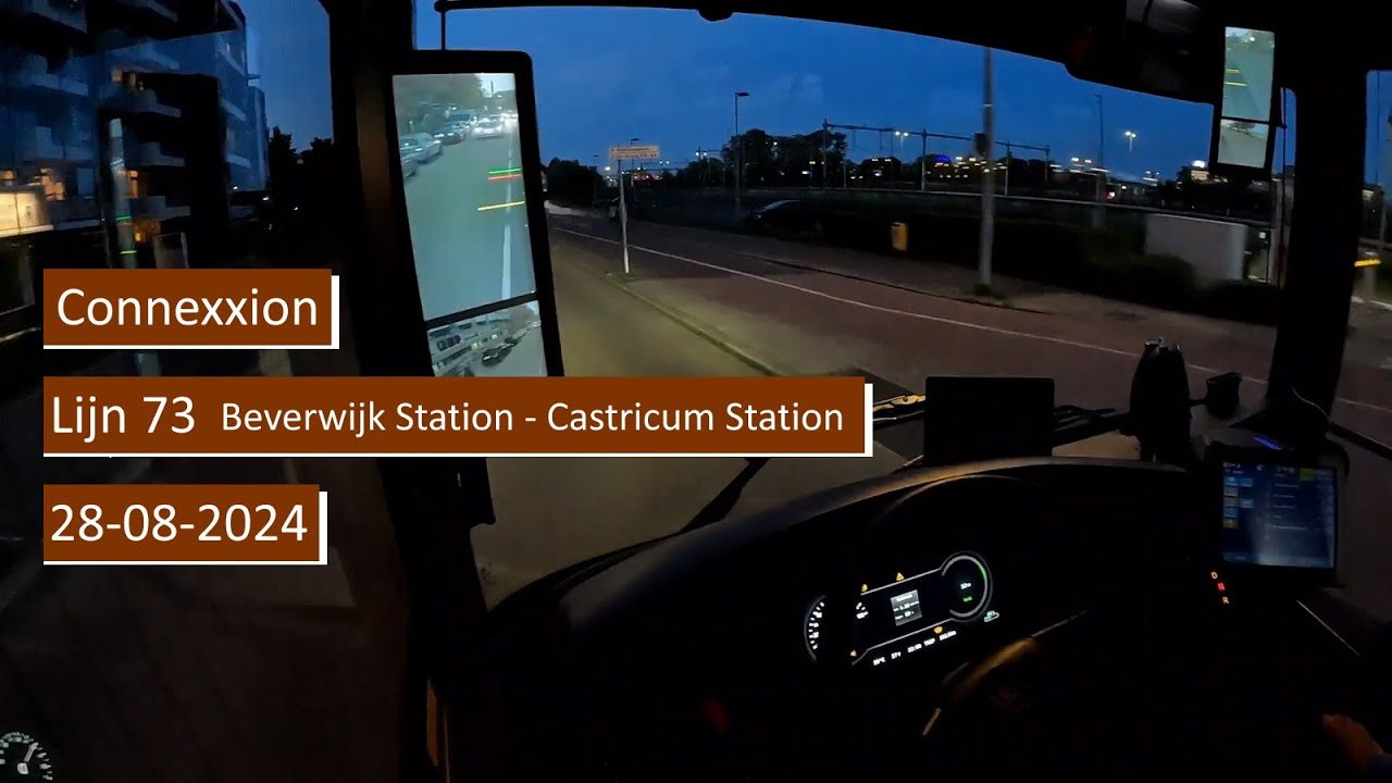 Connexxion lijn 73 Beverwijk station - Castricum station with Mirror eye  | Dutch Bus driver POV