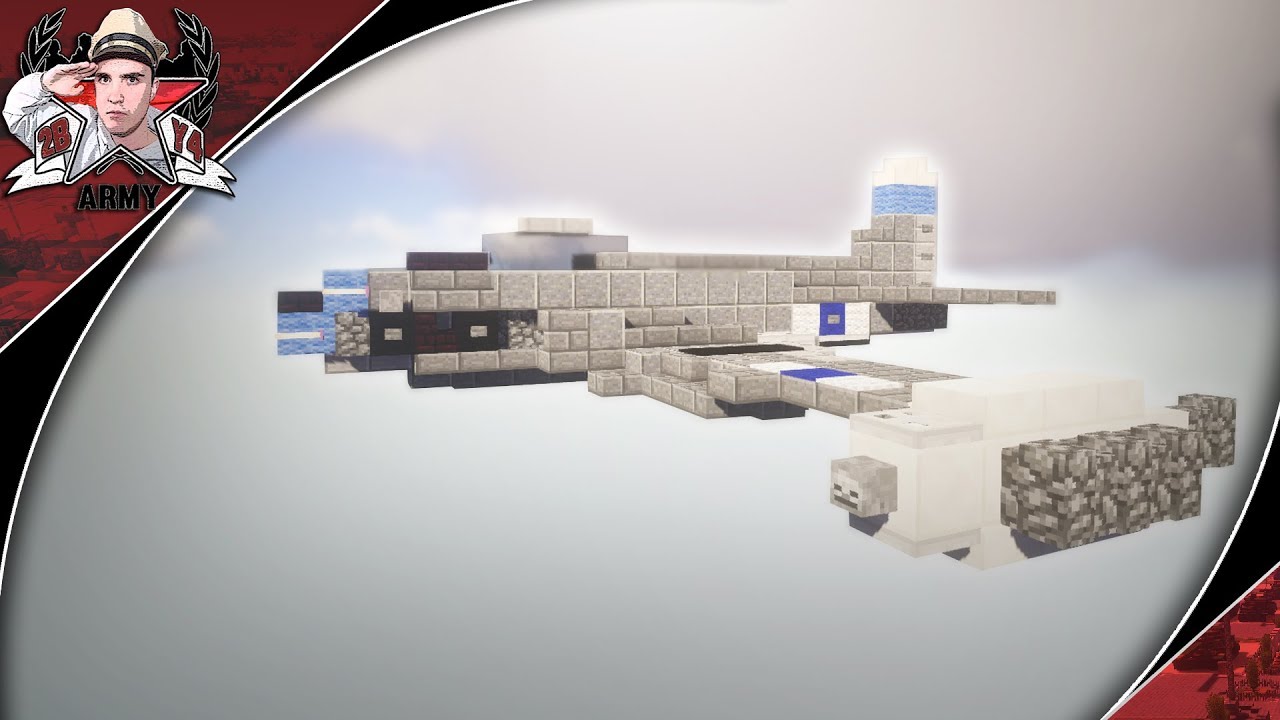 Minecraft: Cold War P-80/F-80 Shooting Star | Jet Fighter Tutorial (In-Flight + Landed Version)