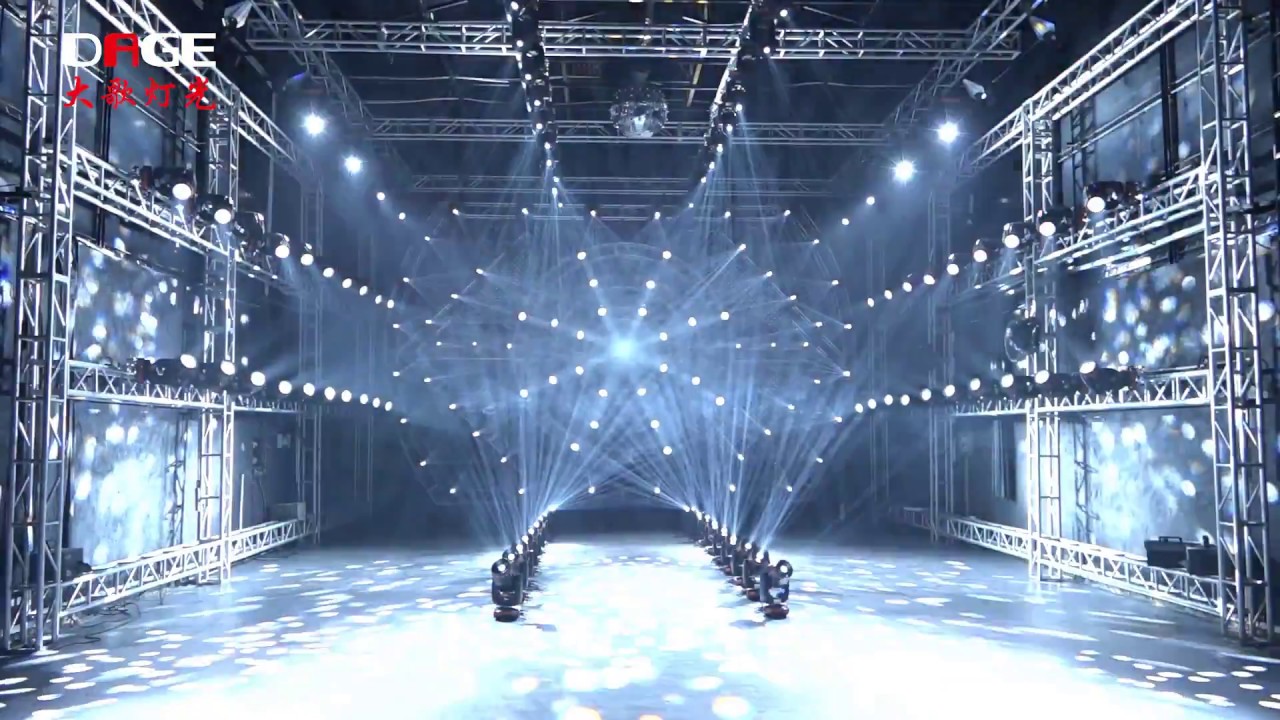 AV 2320 beam & GT 3320 spot DAGE stage lighting show 2017