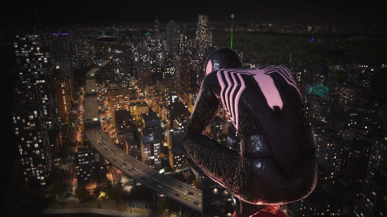 Marvel's Spider Man 2 Symbiote Suit (Black Suit) Free Roam Swinging and Combat Gameplay 4K 60FPS