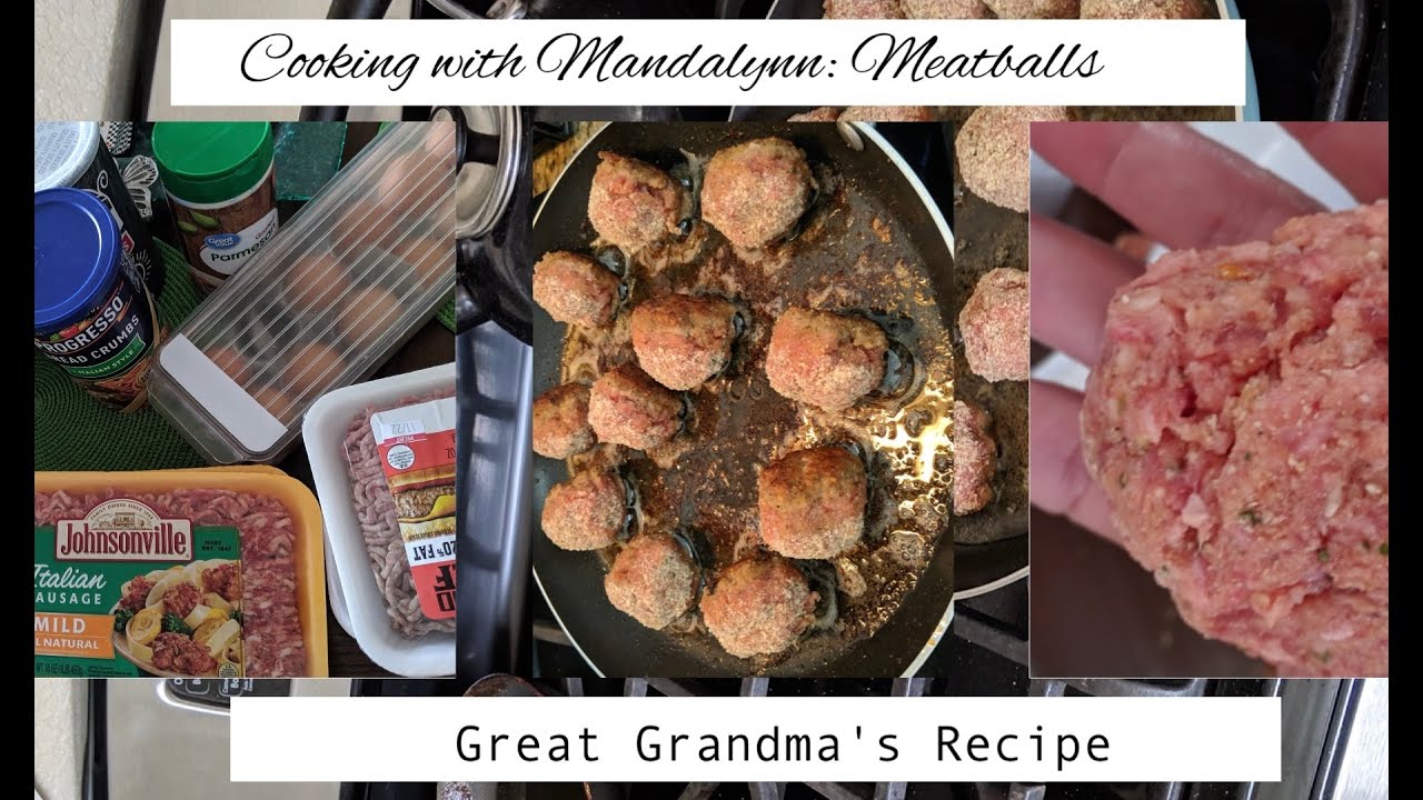 Cooking with Mandalynn: Great-Grandma's Meatball Recipe