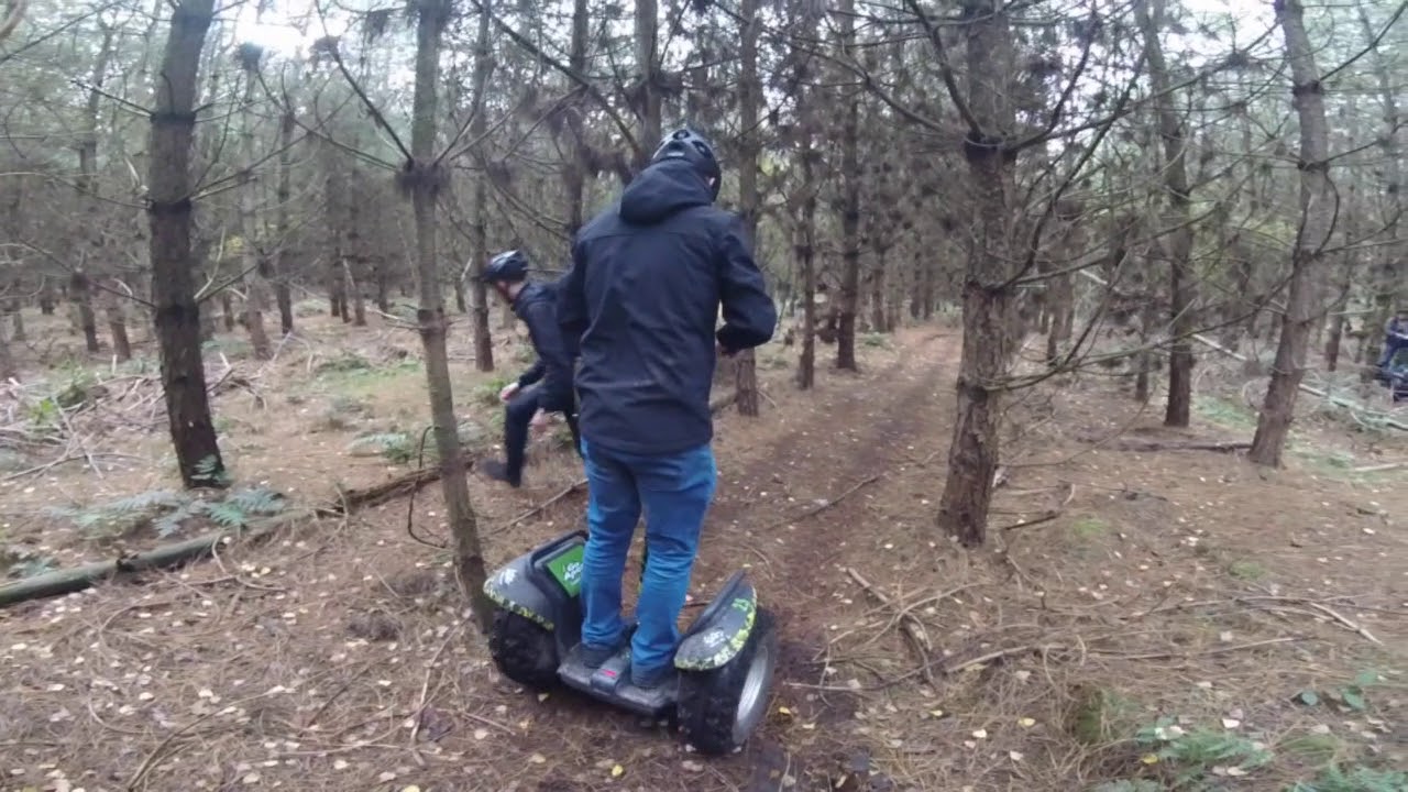 Segway  - Sherwood Pines. Watch two guys fall off!