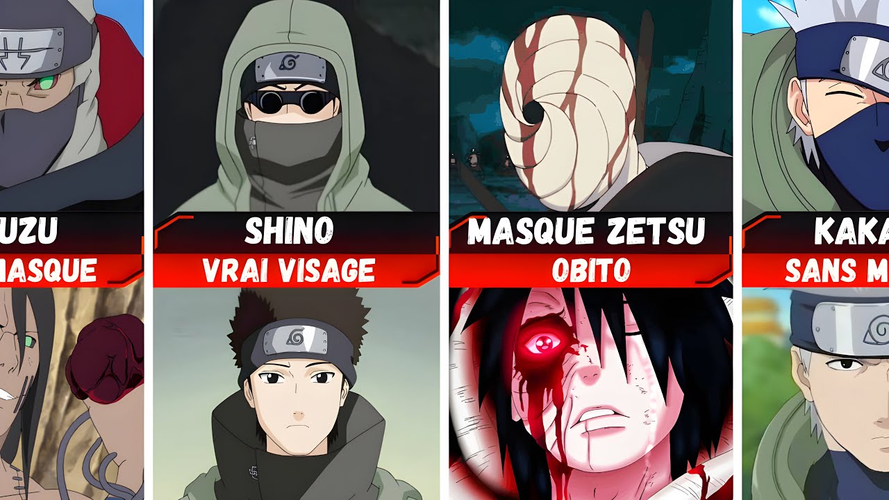 Personnages d&eacute;masqu&eacute;s de Naruto et Boruto | #anime