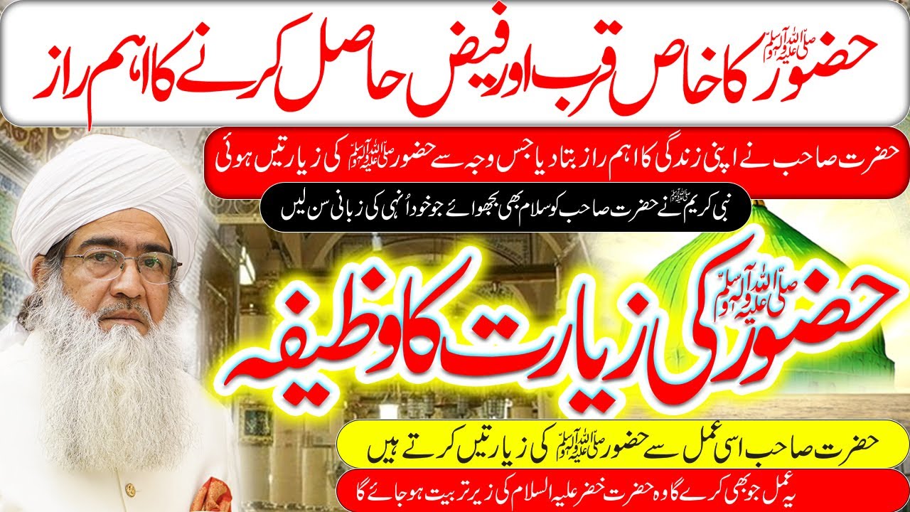 Huzoor ﷺ Ki Ziyarat Ka Wazifa | Hazrat Sahab Ka Ahm Raaz | Qurb-e-Nabwi ﷺ Ka Amal