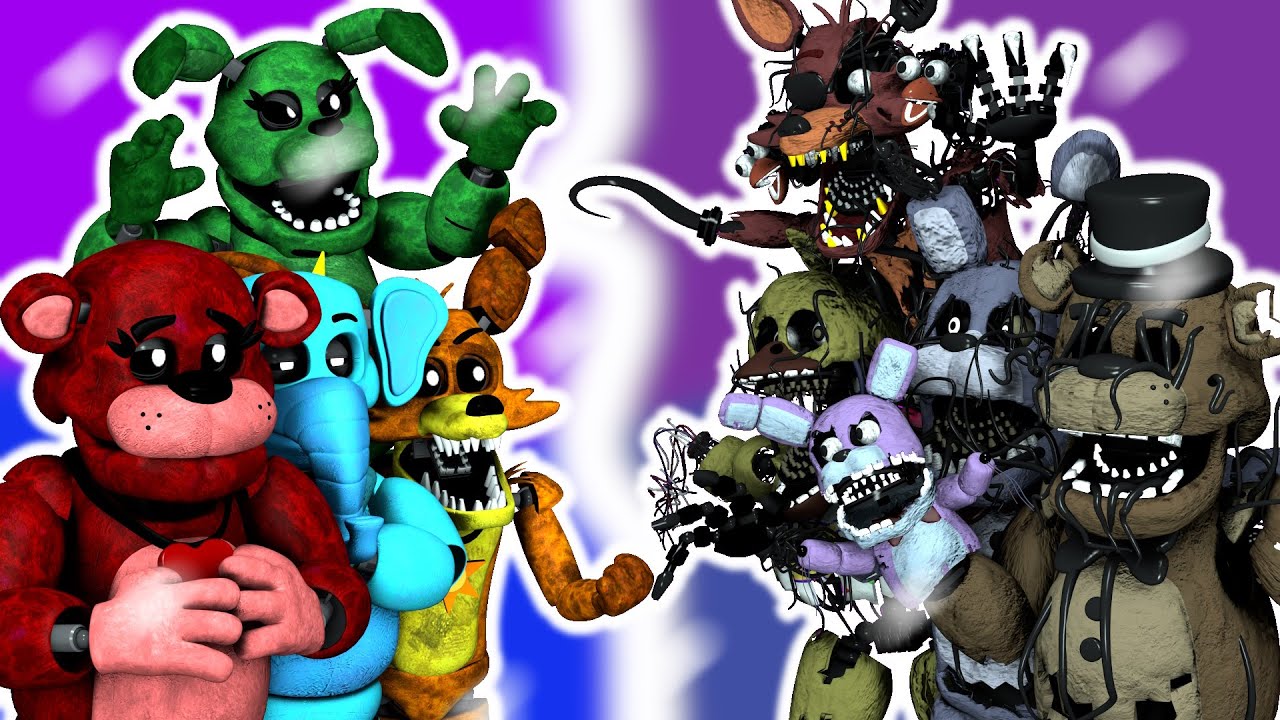 [FNaF VHS] FNAF Улыбающиеся Зверьки против Жутких Аниматроников