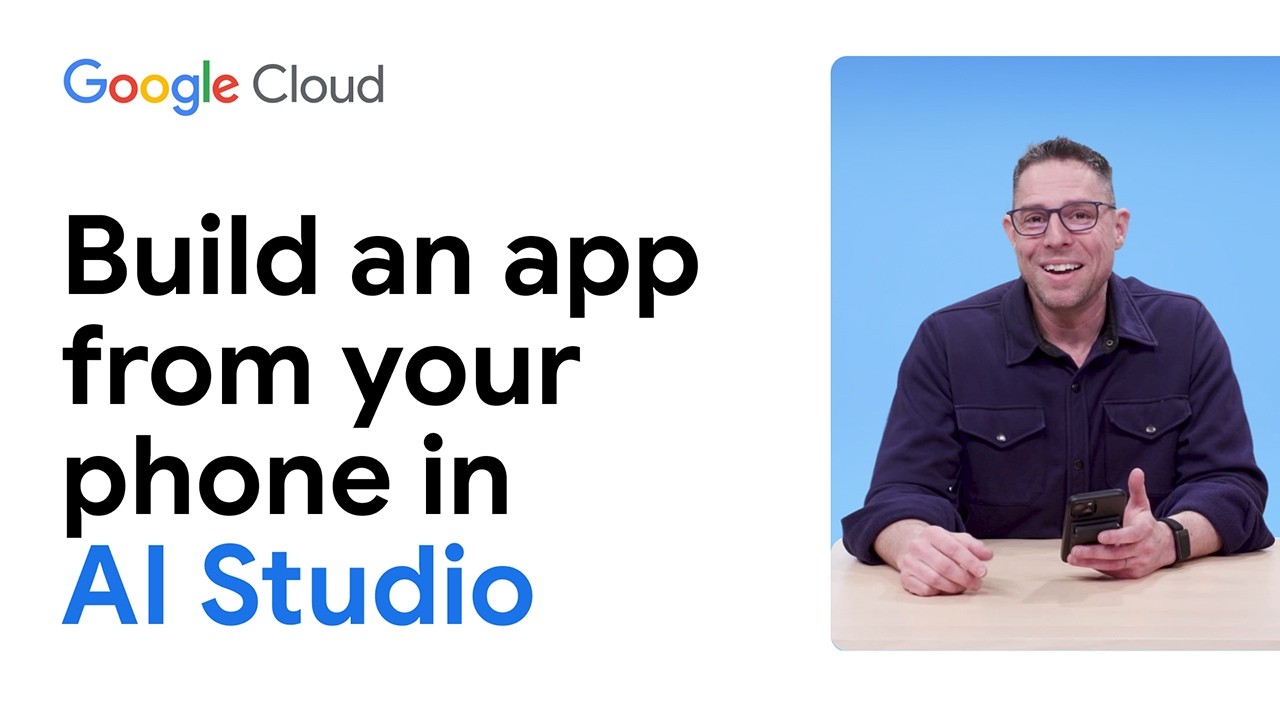Создайте приложение со своего телефона в AI Studio.