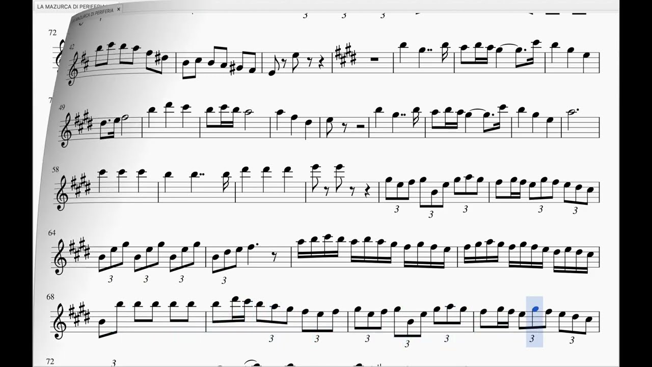 LA MAZURKA DI PERIFERIA base per alto sax (trascrizione Tony Battaglia)