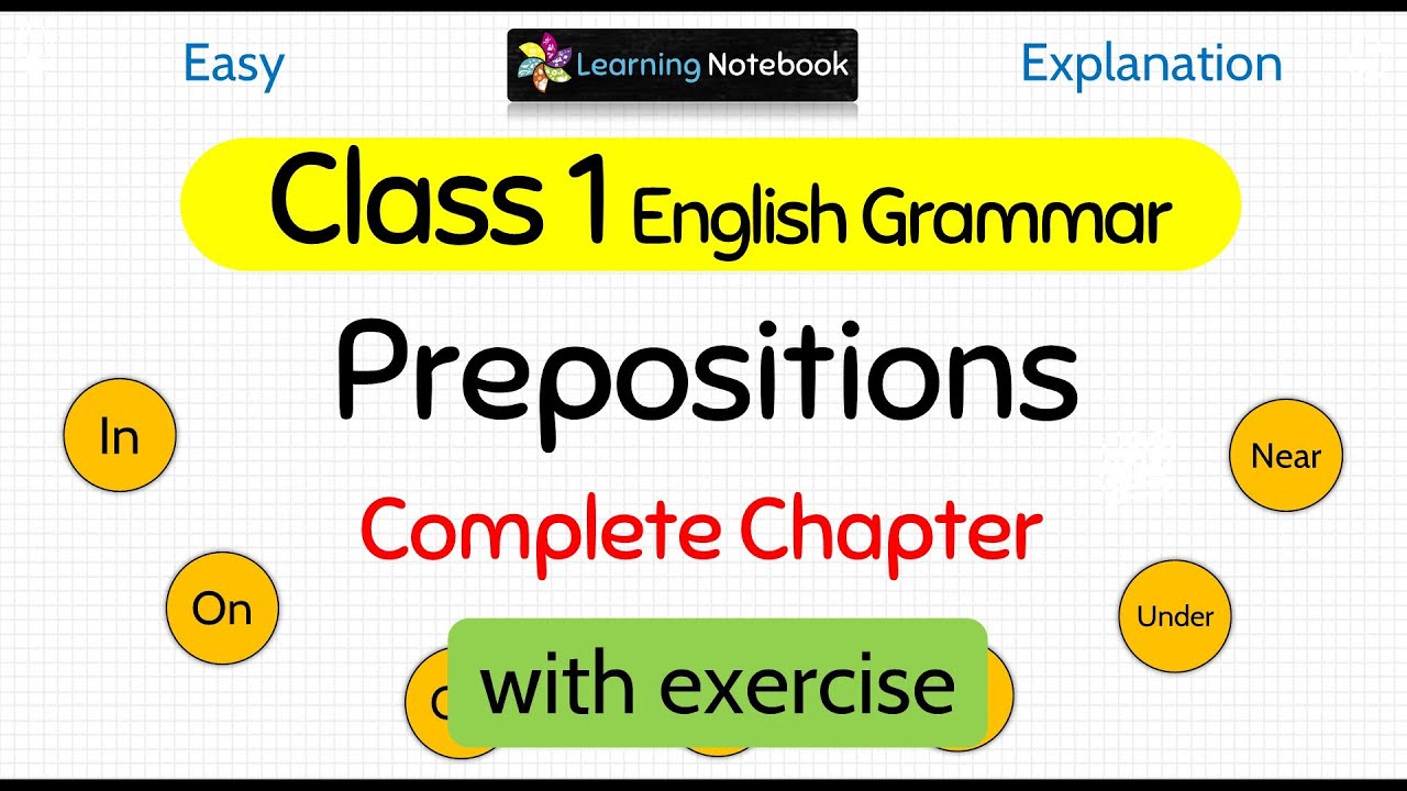 Class 1 Preposition । Class 1 English grammar Prepositions। Grade 1 Prepositions