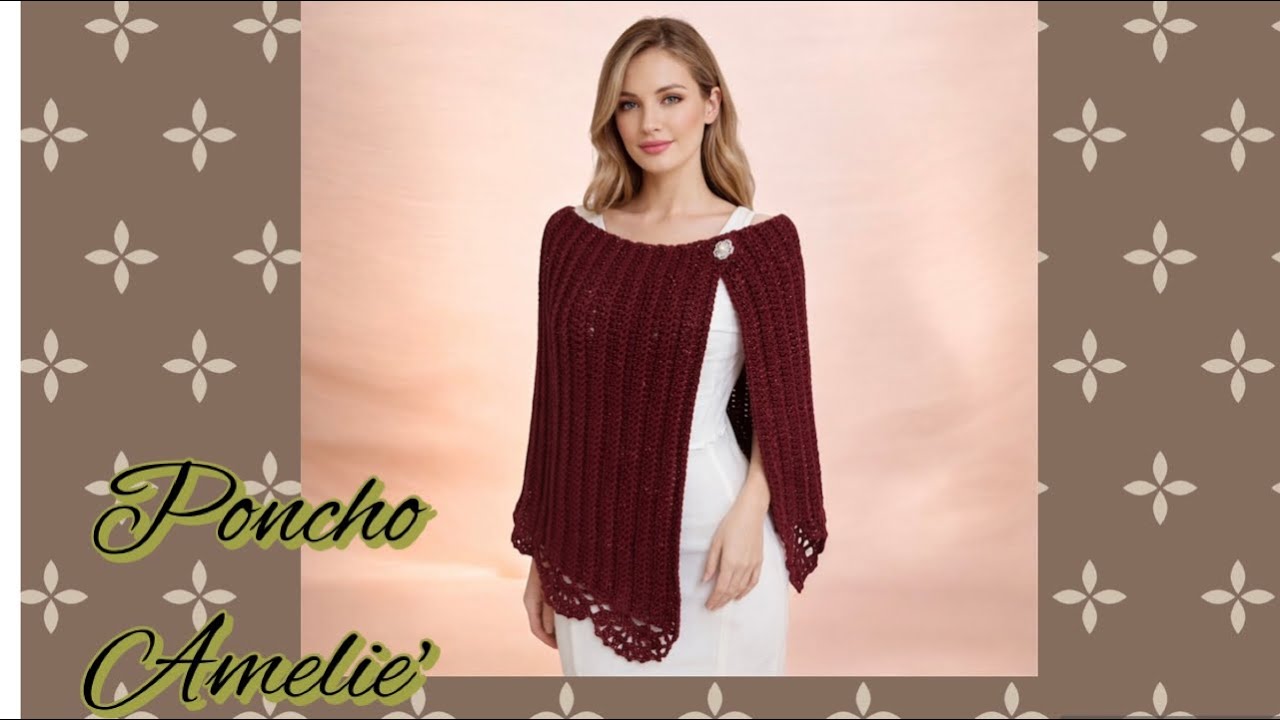 🪷Poncho Amelie' - artigianato elegante, morbido e avvolgente 🪷