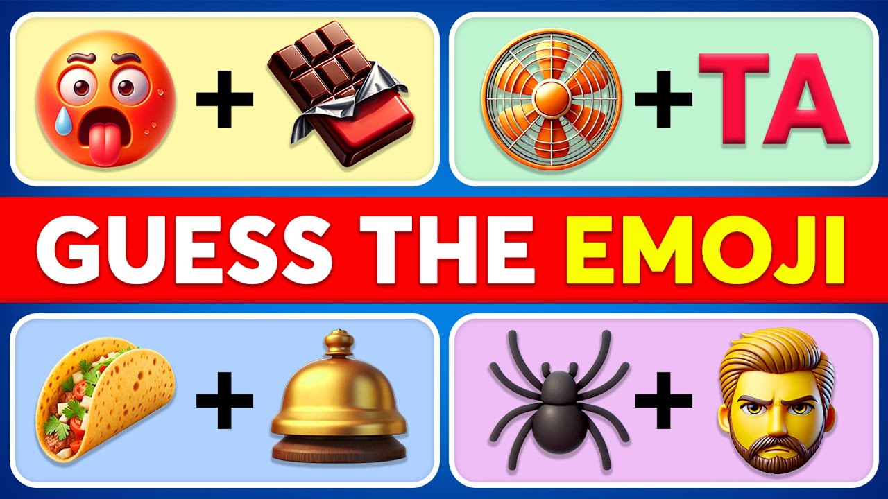 Guess The Emoji | Ultimate Emoji Quiz 2025 | 100 Emoji Challenges (Movie, Word, Fast Food and More)