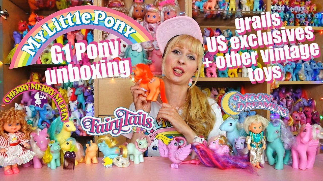 G1 My little Pony unboxing + other vintage girl toys Fairy Tails, Moondreamers, Cherry Merry Muffin