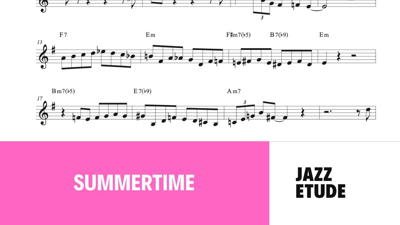 Very easy jazz solo summertime