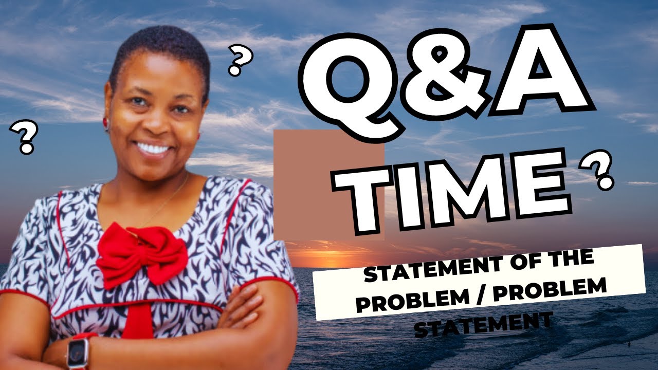 STATEMENT OF THE PROBLEM / PROBLEM STATEMENT