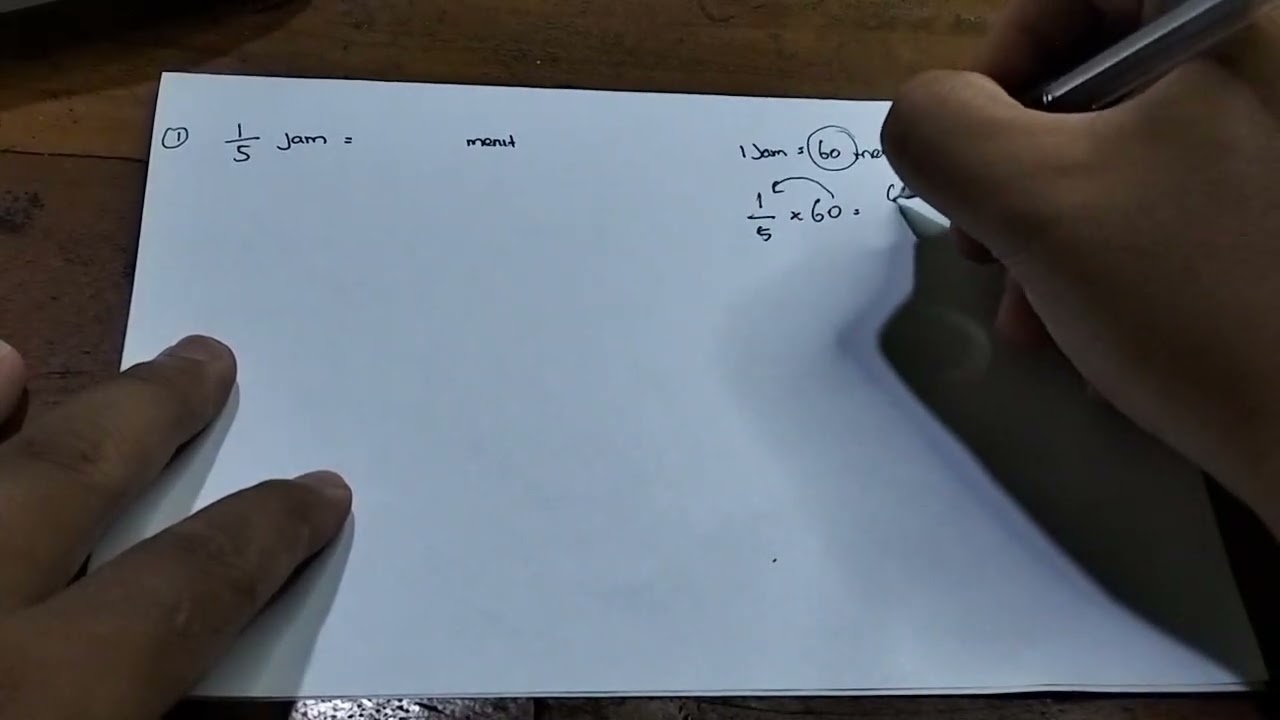 1/5 jam berapa menit
