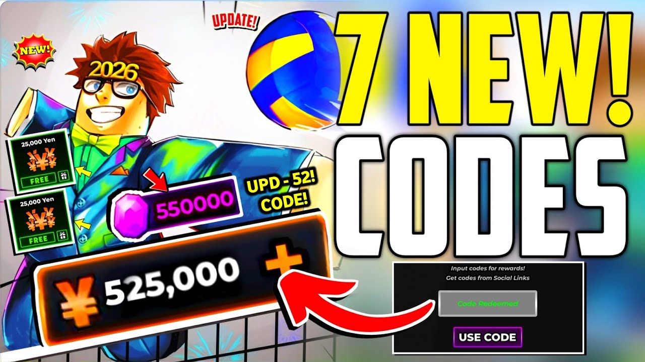 ⚠️UPDATE - 52!💥[CODE]⚠️ VOLLEYBALL LEGENDS ROBLOX CODES JANUARY 2026 - VOLLEYBALL LEGENDS CODES
