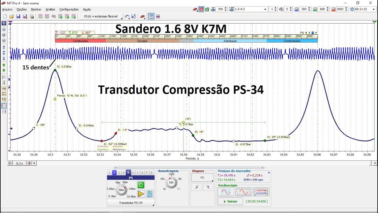 NOVO Transdutor de Compressão PS-34 (BAR)