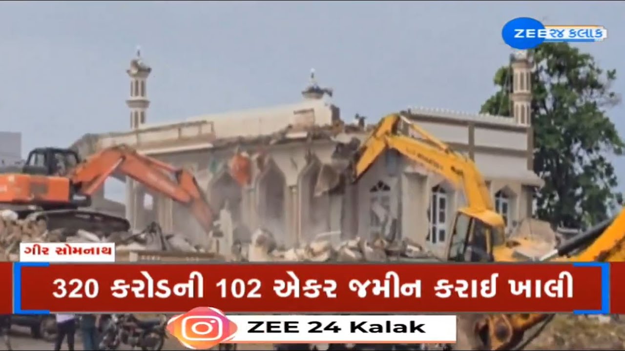 BULLDOZER in action! 500-yr-old graveyard, mosque razed in ‘anti-encroachment drive’ in Somnath