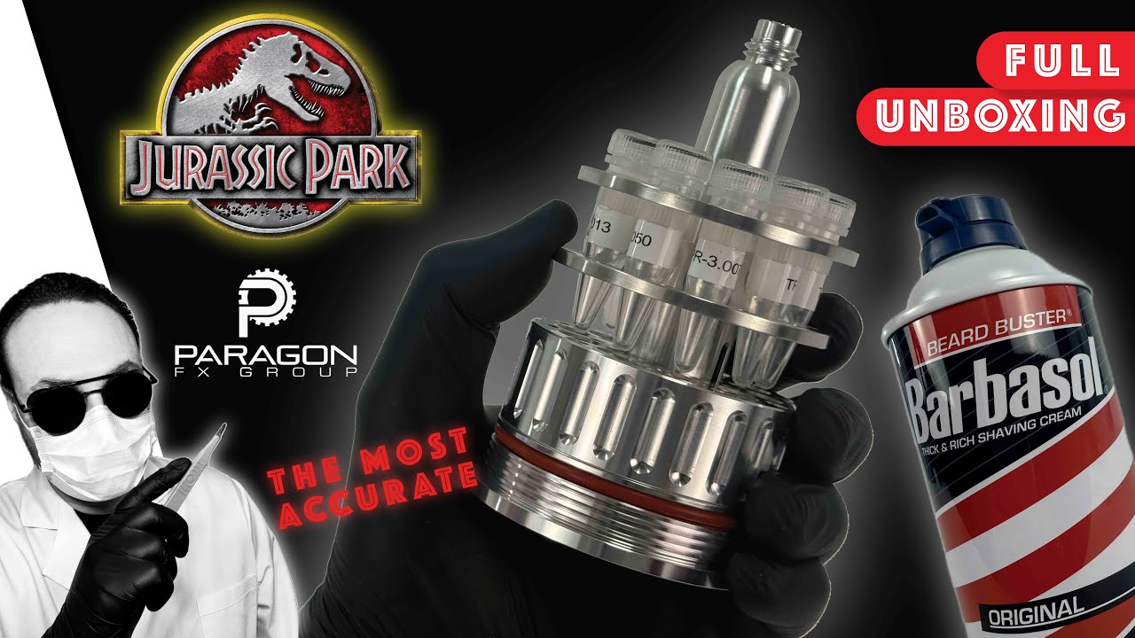4K 🔥 Full Unboxing 🦖  Jurassic Park Cryogenics Can Barbasol  The Most Accurate !! By Paragon FX