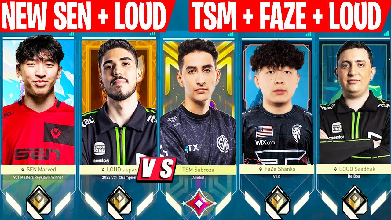 LOUD Aspas & SEN Marved Vs TSM Subroza , FaZe Shanks & LOUD Saadhak In Ranked | VALORANT