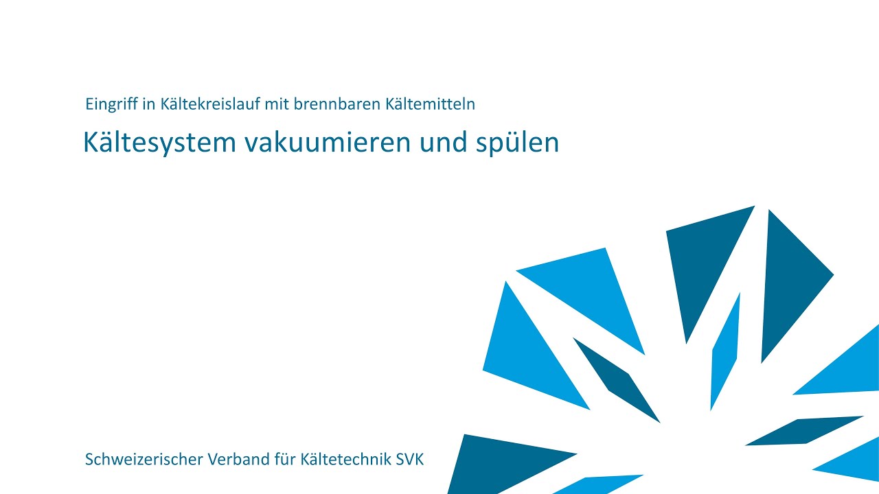 Eingriff in Kältekreislauf mit brennbaren Kältemitteln (4): Kältesystem vakuumieren und spülen
