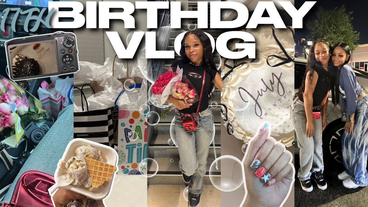 MY 17TH BIRTHDAY VLOG ♡ | grwm, nails, dinner, pictures, gifts, etc