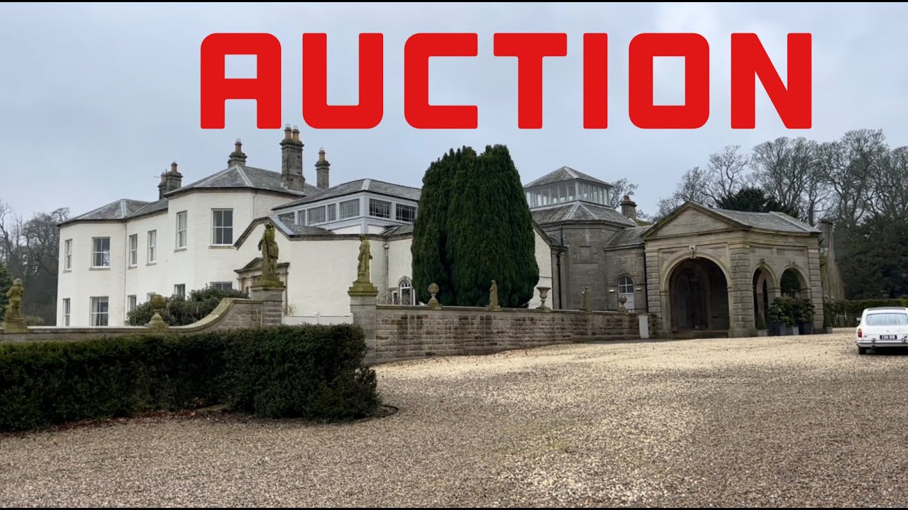 Selling antiques from Lartington Hall, County Durham, England