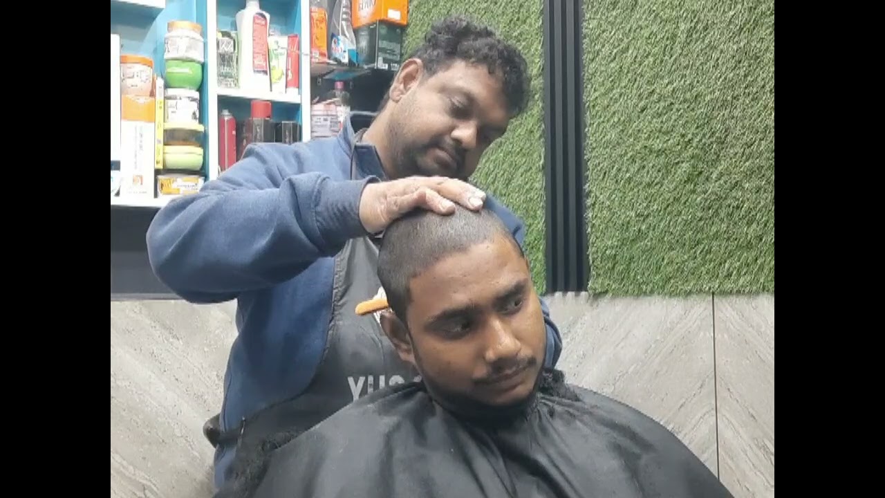 Headshave / How to Dandruff HeadShave in Hindi/ Dandruff Removal Headshave/Straight Razor Headshave 