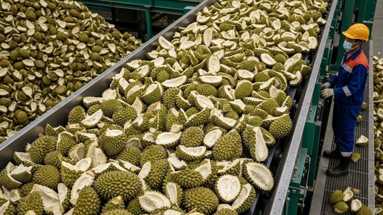 Inside a Modern Durian Shell Recycling Factory You’ve Never Seen Before