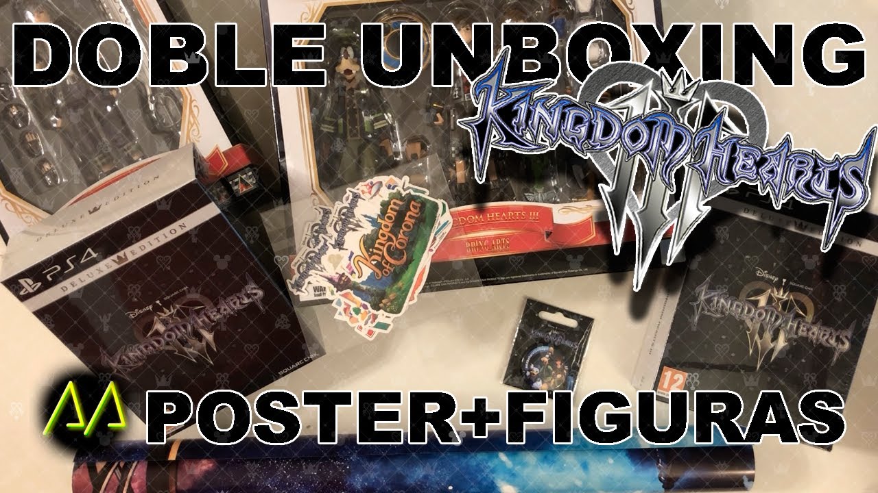 Kingdom Hearts 3 DELUXE EDITION - DOBLE UNBOXING + Póster y Figuras (en Español - PS4)