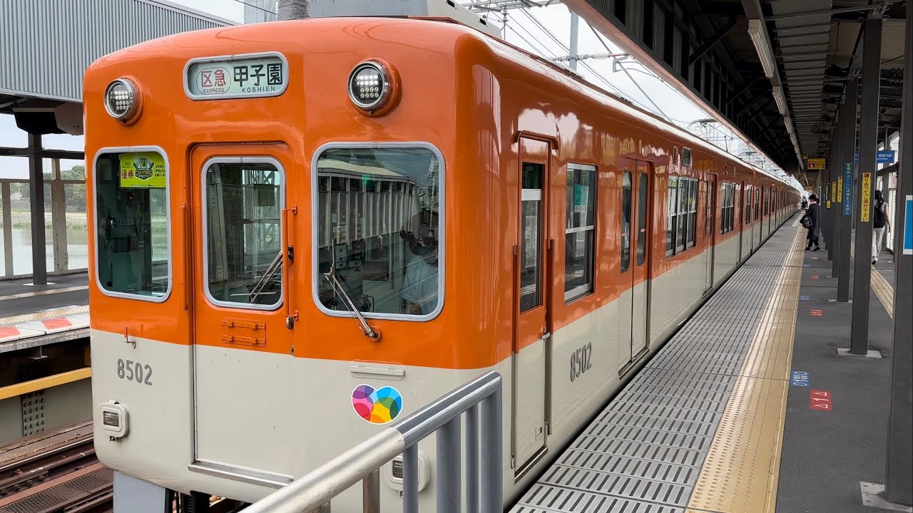 【阪神電車】8000系8523F（8502）区間急行甲子園行　武庫川駅　2023/9