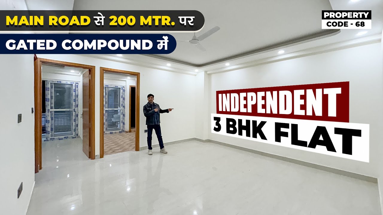 Chattarpur Main Road के पास Gated Compound में Independent 3 BHK Flat | Flat For Sale In South Delhi