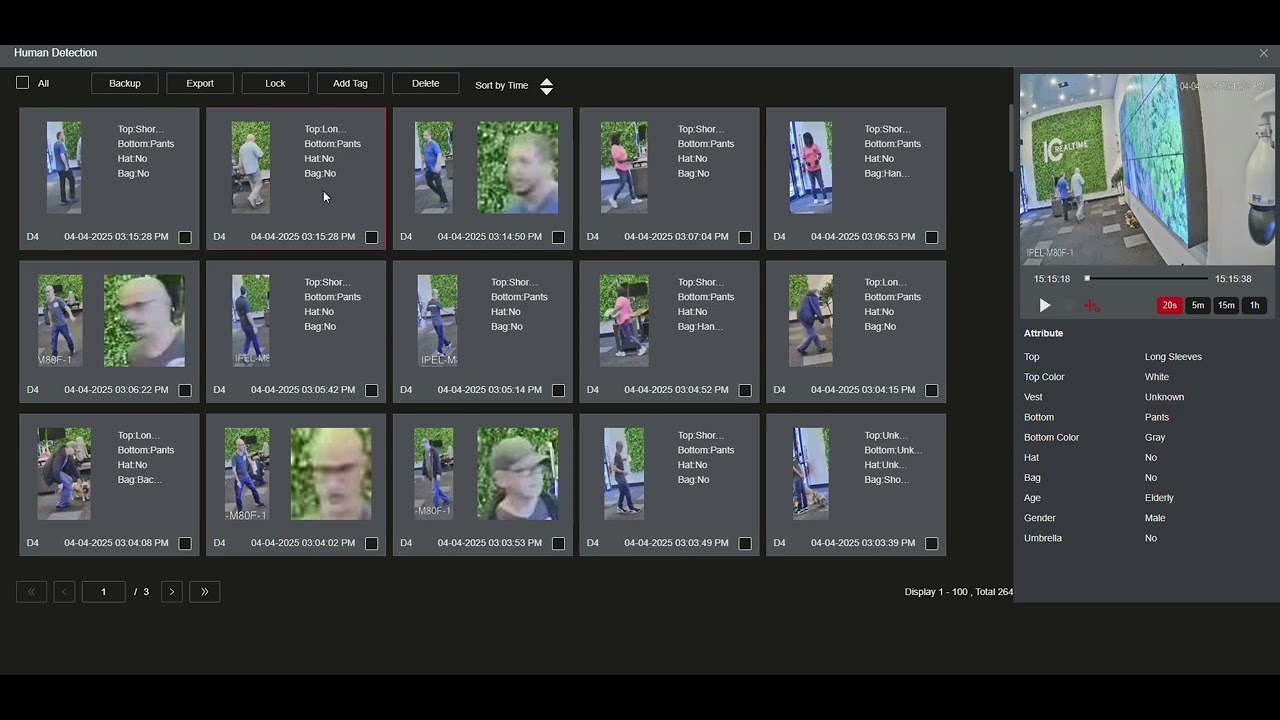 AI Metadata Search Demo: Human Detection Filters + Smart Attributes (IMD 2.0)