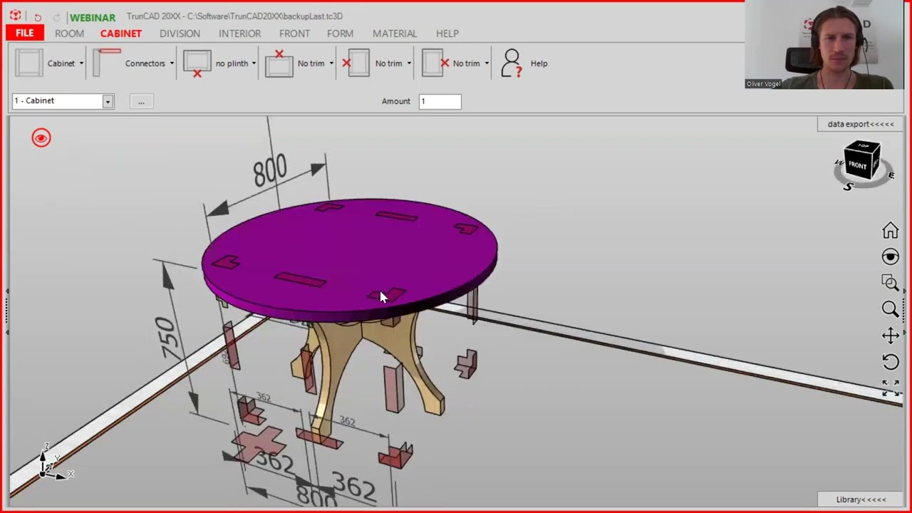 TrunCAD 20XX | Webinar Round dining table
