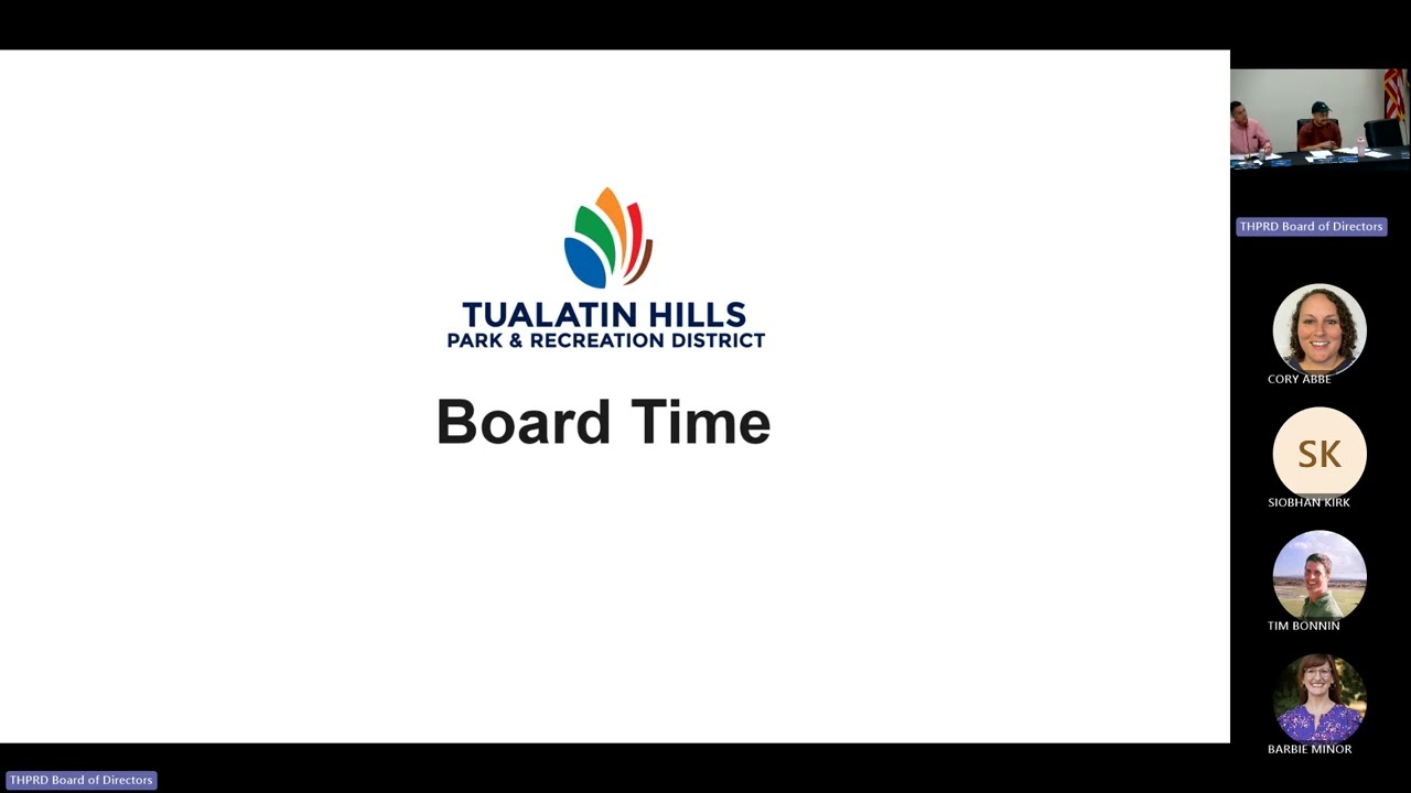 THPRD Board of Directors Regular Meeting - August 13, 2025