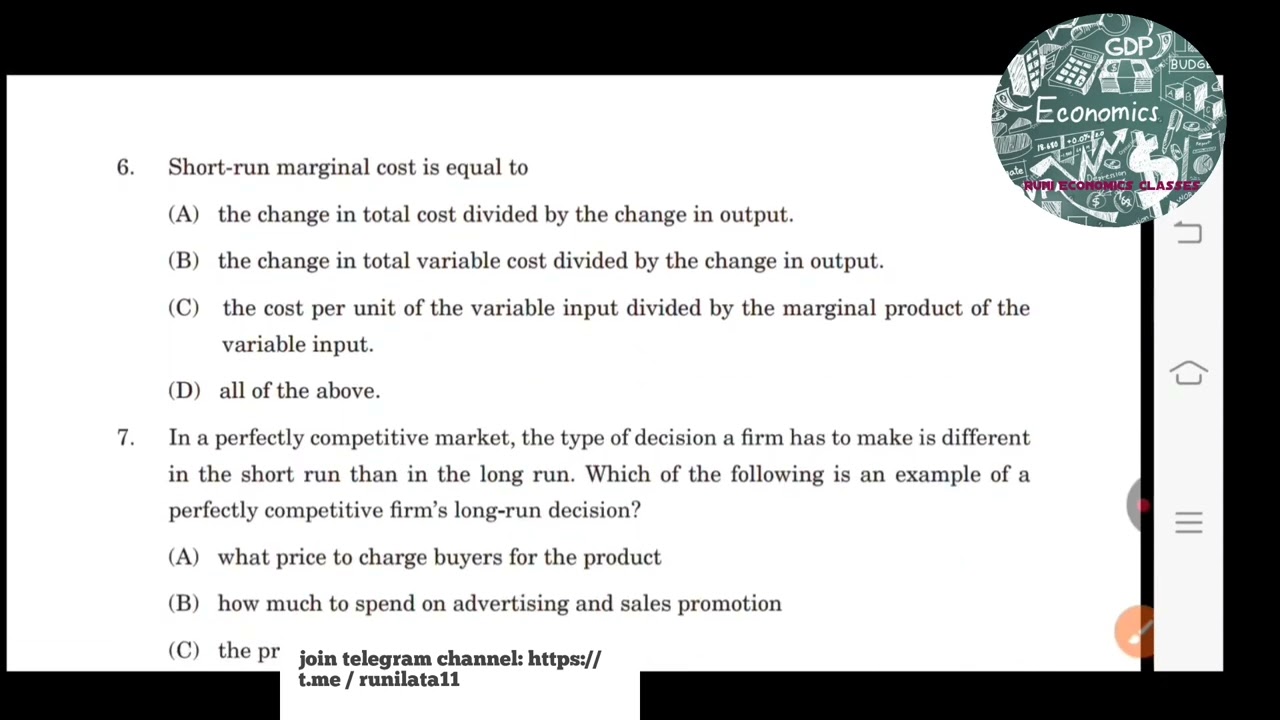 CPET PG Entrance economics 2022 pyq details explanation. 