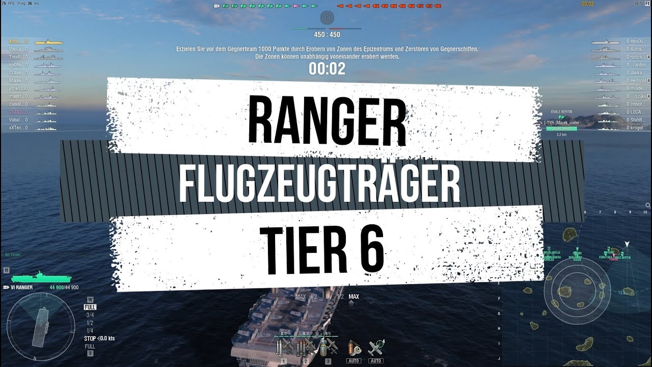 World of Warships | Ranger Tier 6 Flugzeugträger | Kommentiertes Gameplay