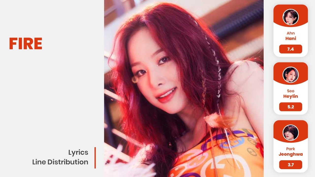 EXID - Fire (Lyrics + Line Distribution)