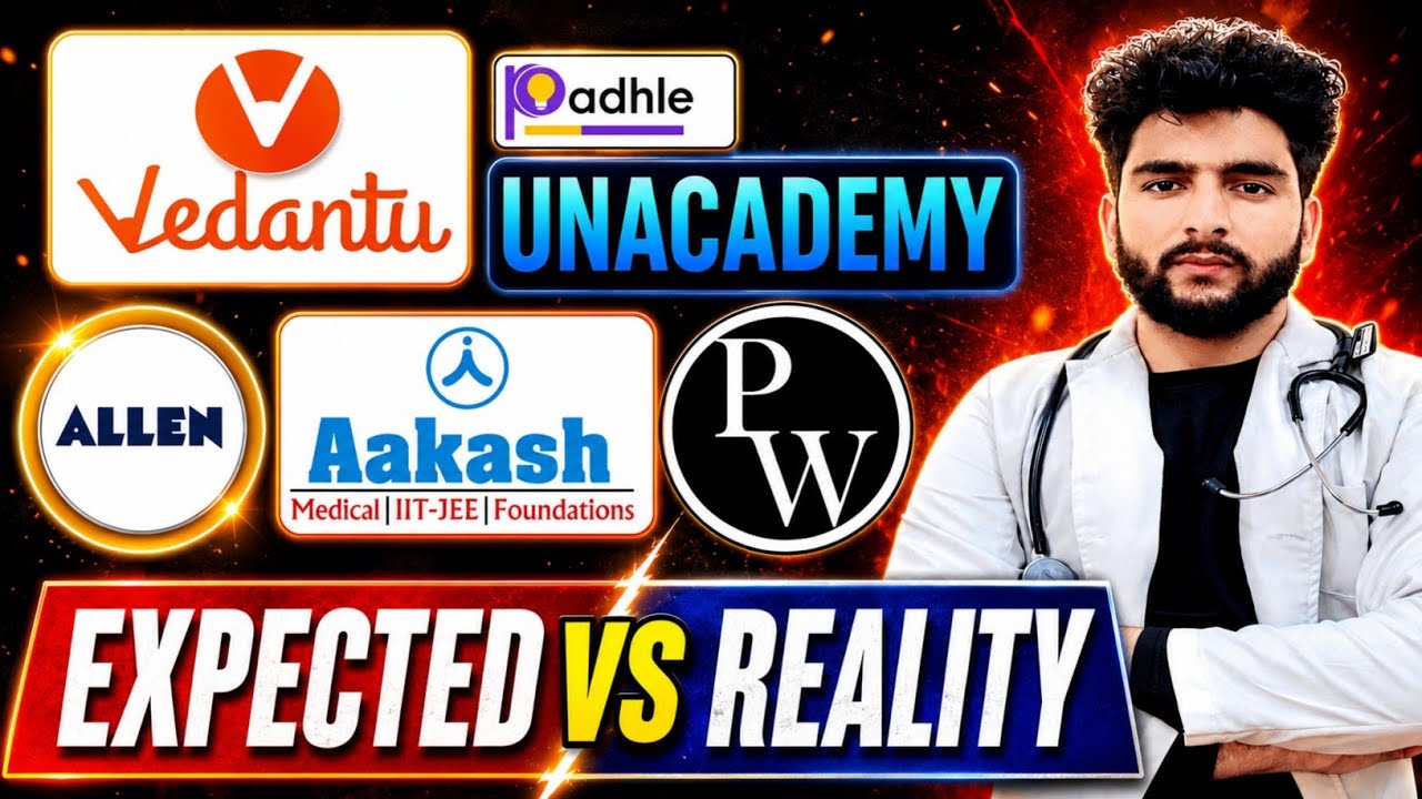 Expected vs Reality of PW vs Allen, Aakash, Vedantu, Unacademy, Padhle | Comparison of NEET Onlin...