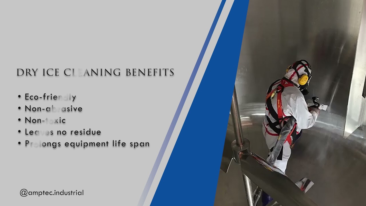 Dry Ice Cleaning of SS Mixer Tank in Chemicals Industries | AmpTec Industrial Innovation
