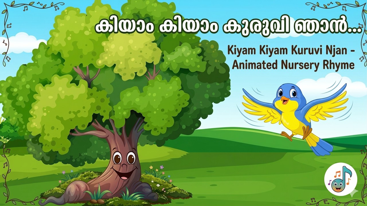 കിയാം കിയാം കുരുവി ഞാൻ|animated song#kidssongs #malayalamsong#kuttippattukal#animatedsongs