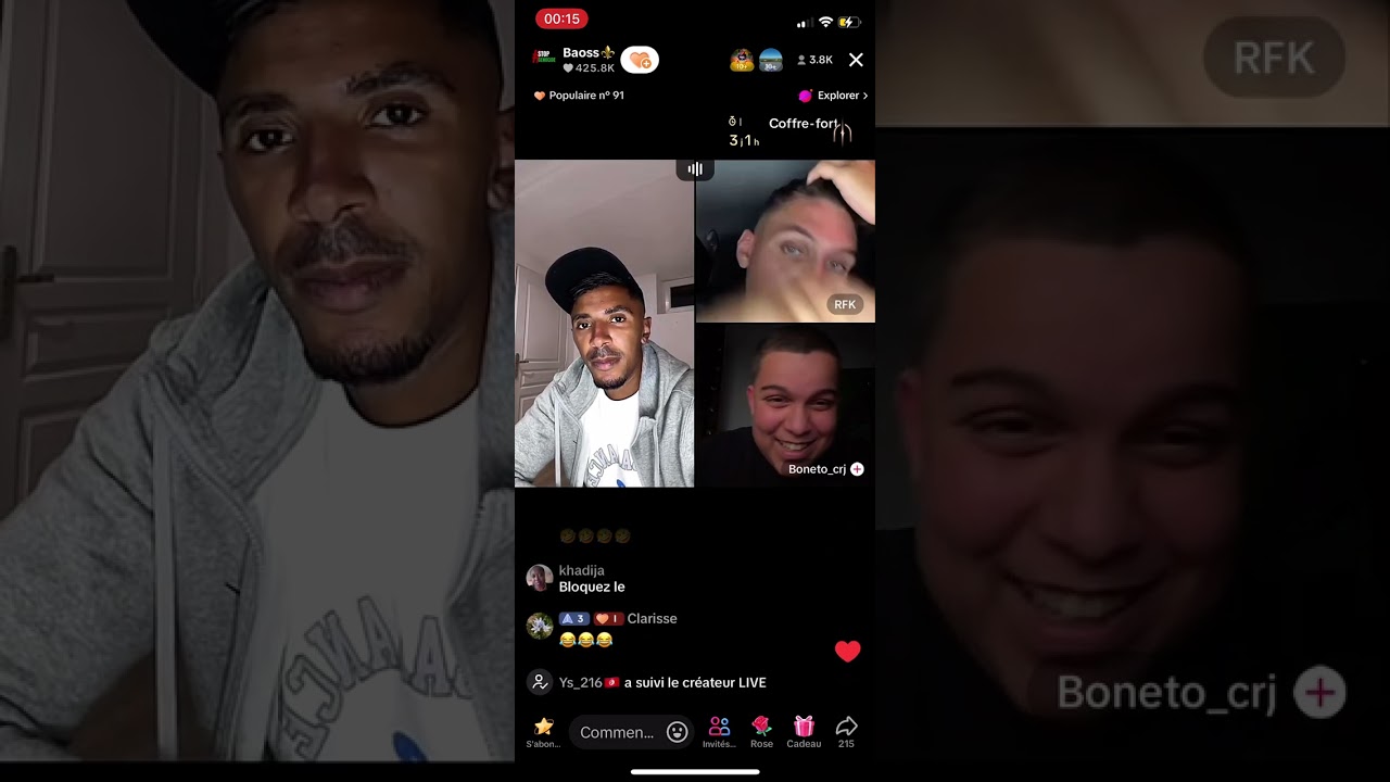 Rediff Live de BAOSS et RFK #2 (IL A RETROUVÉ L’ADRESSE DE RFK 😵🤯) #rfk #live #tiktok #mdr #baoss