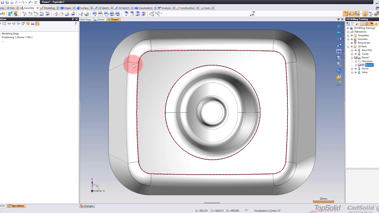 TopSolid CAM 3 Eixos – Ex.1 Parte 1