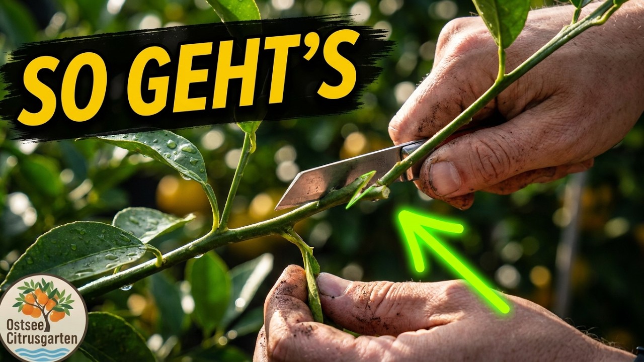 Zitronenbaum veredeln 🌱🍋 Schritt-f&uuml;r-Schritt Anleitung (Praxisbeispiel)
