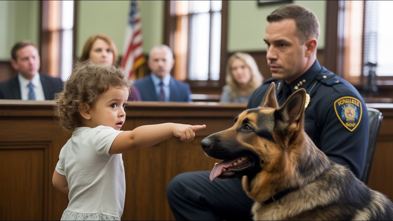 The Courtroom Fell Silent When a 3-Year-Old Girl Pointed at the Police Dog