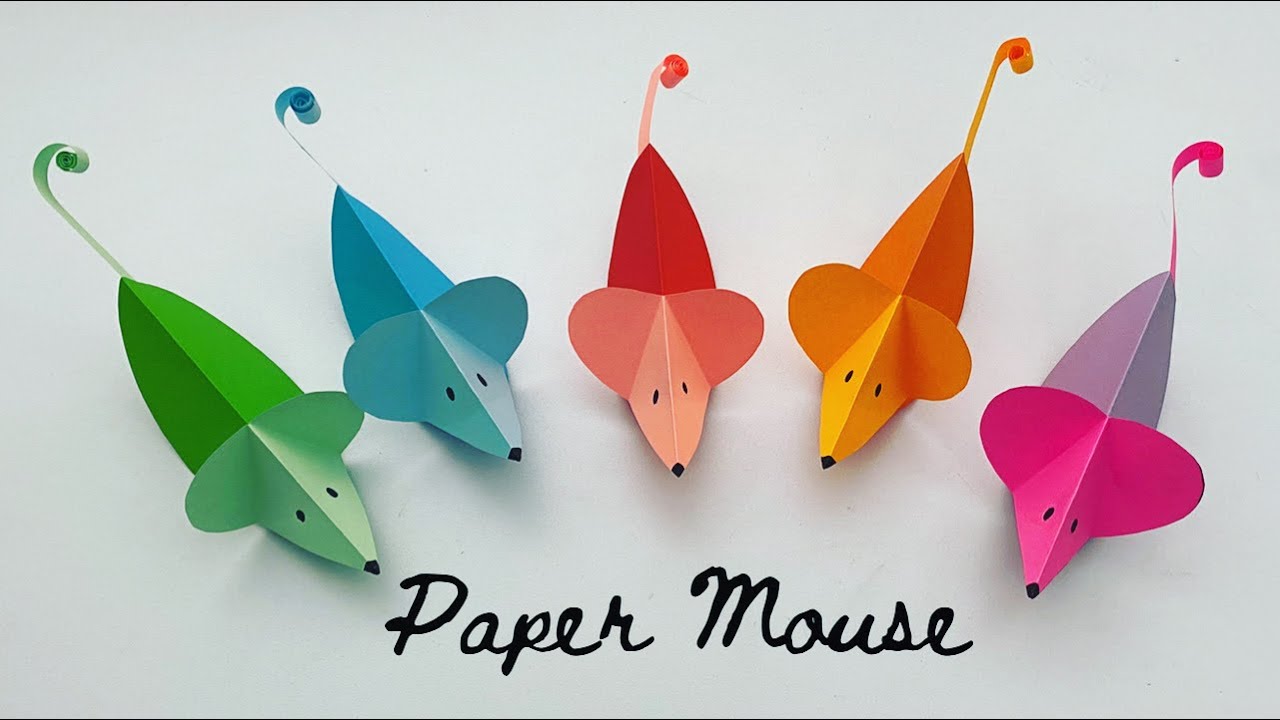 How To Make Easy Paper Mouse For Kids / Nursery Craft Ideas / Paper Craft Easy / KIDS crafts