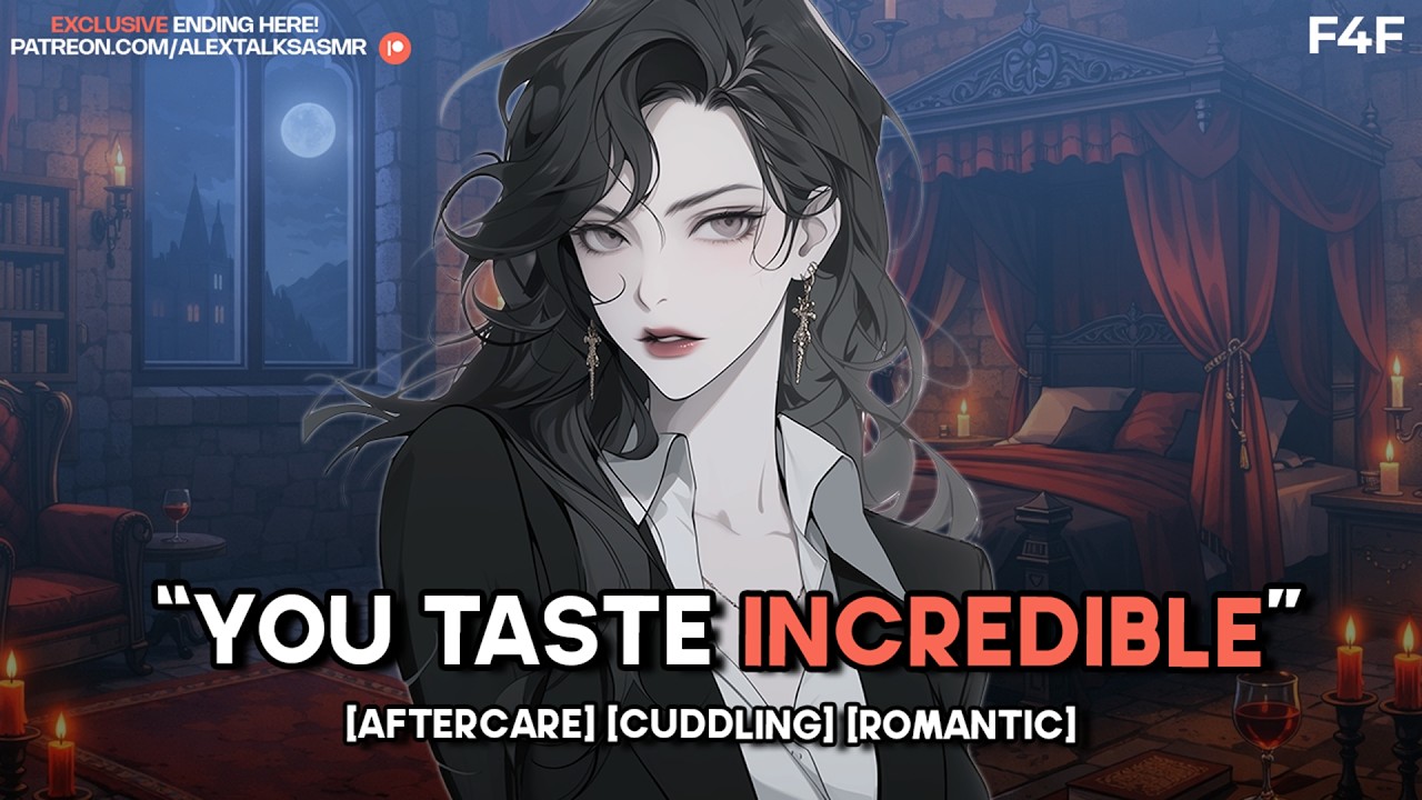 [F4F] Aftercare with your grumpy vampire girlfriend after biting you [romantic] [wholesome] ASMR RP
