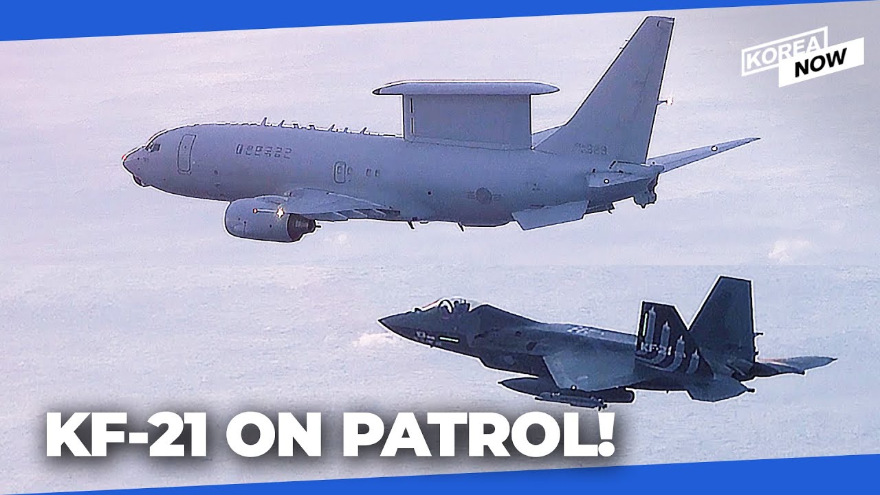 KF-21 takes part in patrol flight over Korea with other ROKAF jets
