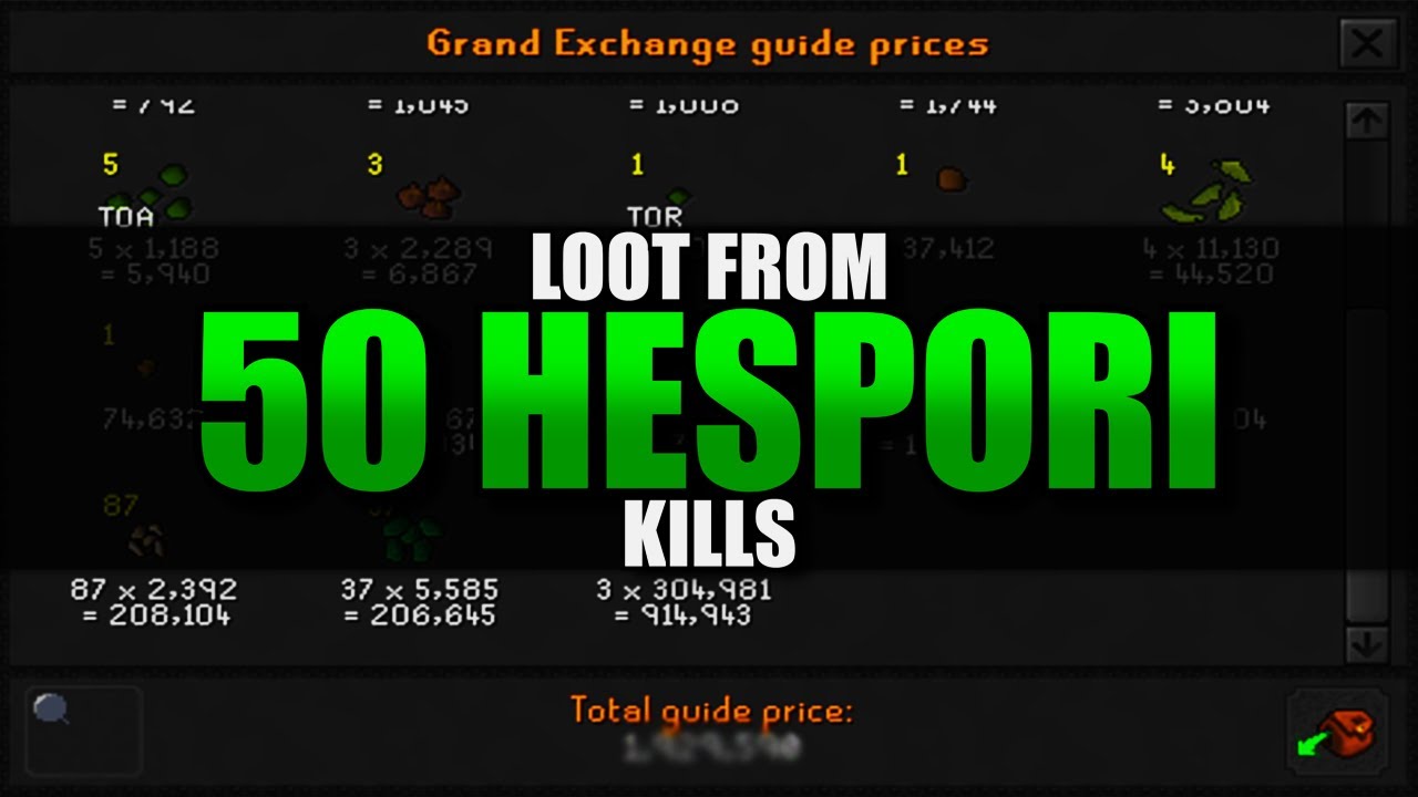 50 Hespori Kills Loot: Insane Drops and Rare Rewards!